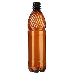 Бутылка с крышкой, 0,5л (ПЭТ, упак. 100шт), темная