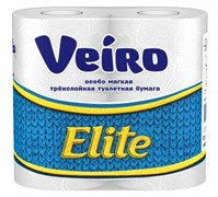 Туалетная бумага Veiro Elite (3-хслойная, 4 рулона)