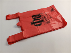 пакет-майка "Fa" ПНД 30+16x55 см (красный)