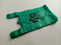 пакет-майка "Fa" ПНД 30+16x55 см (зеленый)