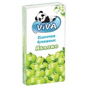 Платочки бумажные Viva Яблоко (2сл, 10 шт), 10 пачек 74031